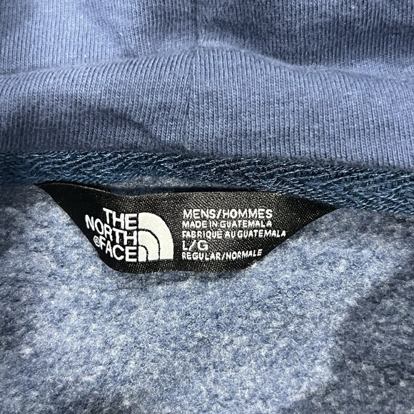 The North Face Men Blue Hoodie Long Sleeve Half Dome Logo Pullover Sweater Large - Picture 4 of 7